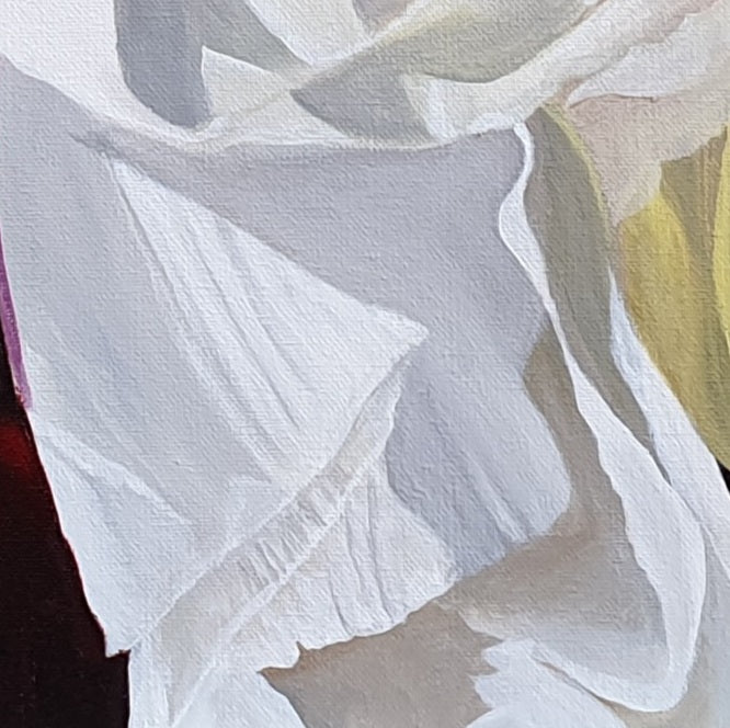 Ranúnculos y rosas, 60x80 cm