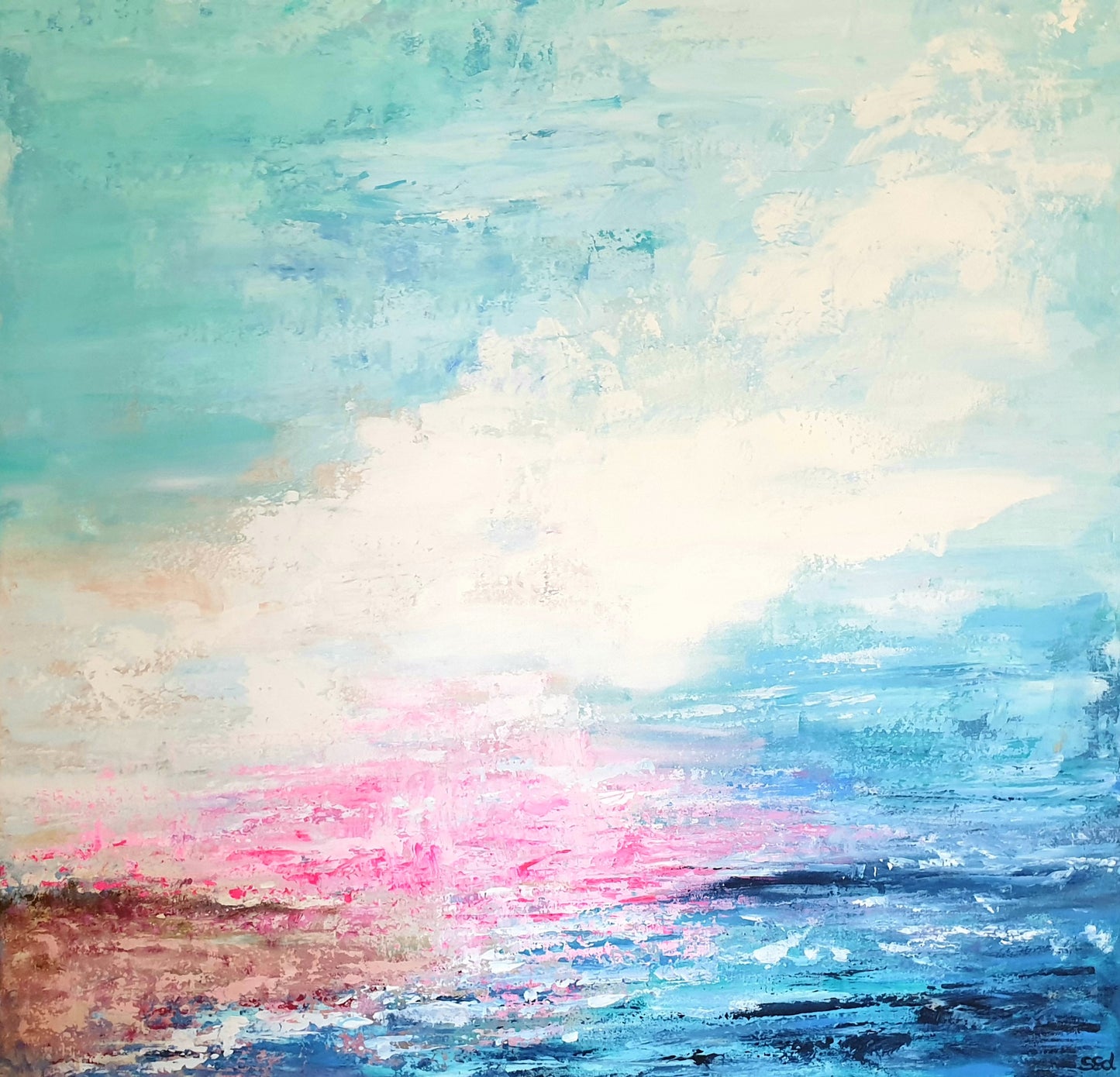 Añorando el mar, 80x80 cm