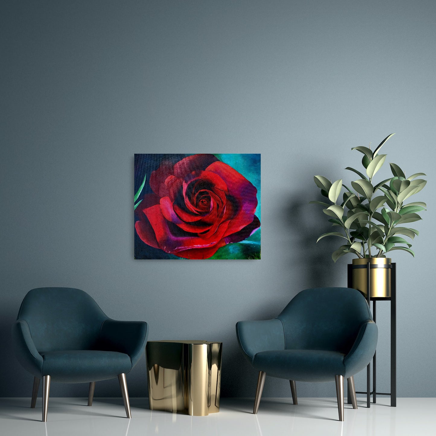 Red red rose, 50x60 cm