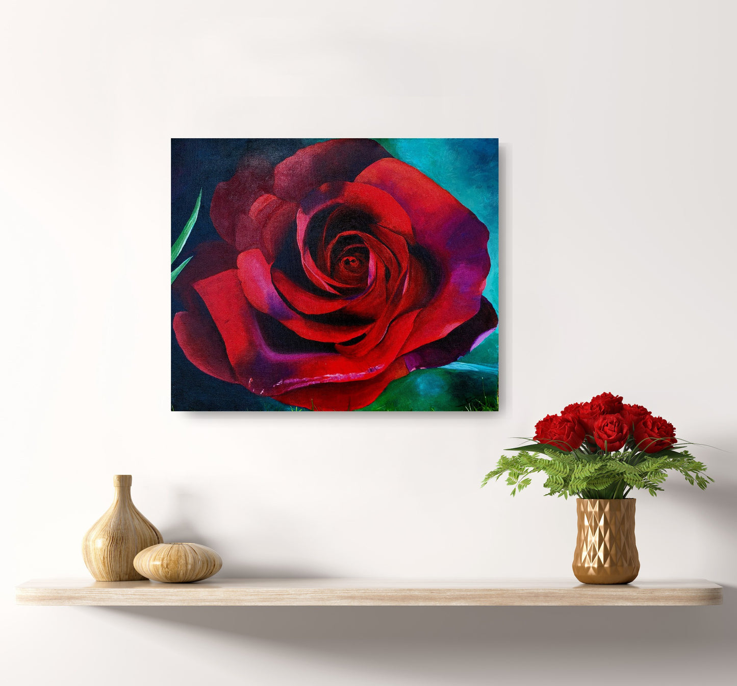 Red red rose, 50x60 cm