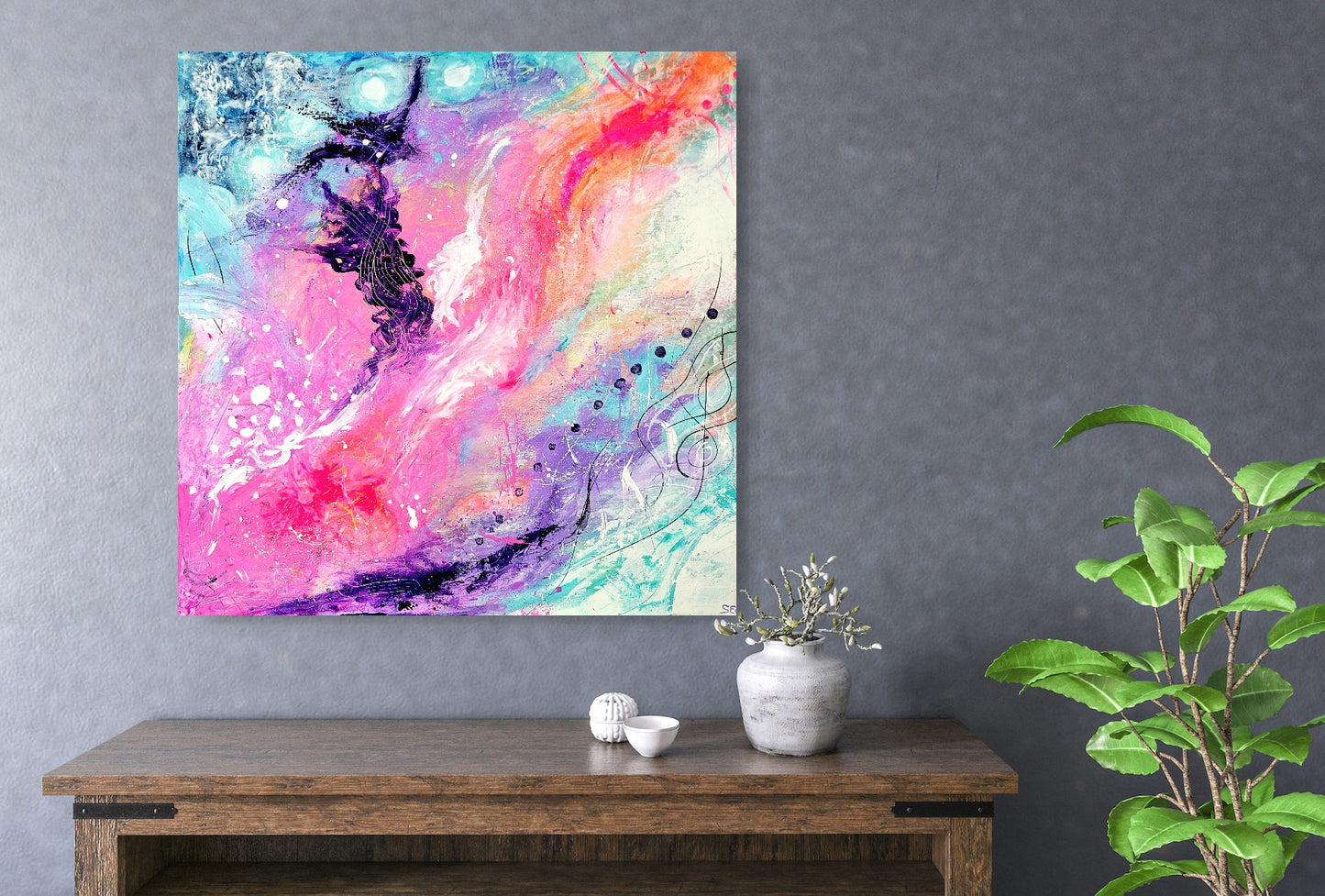 Free mind, 90x90 cm
