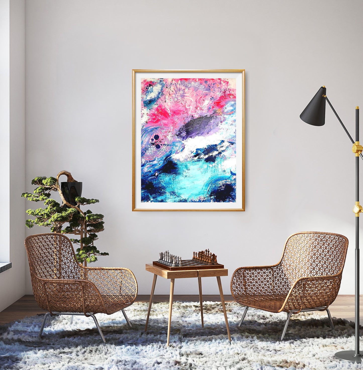Mar vibrante, 90x80 cm