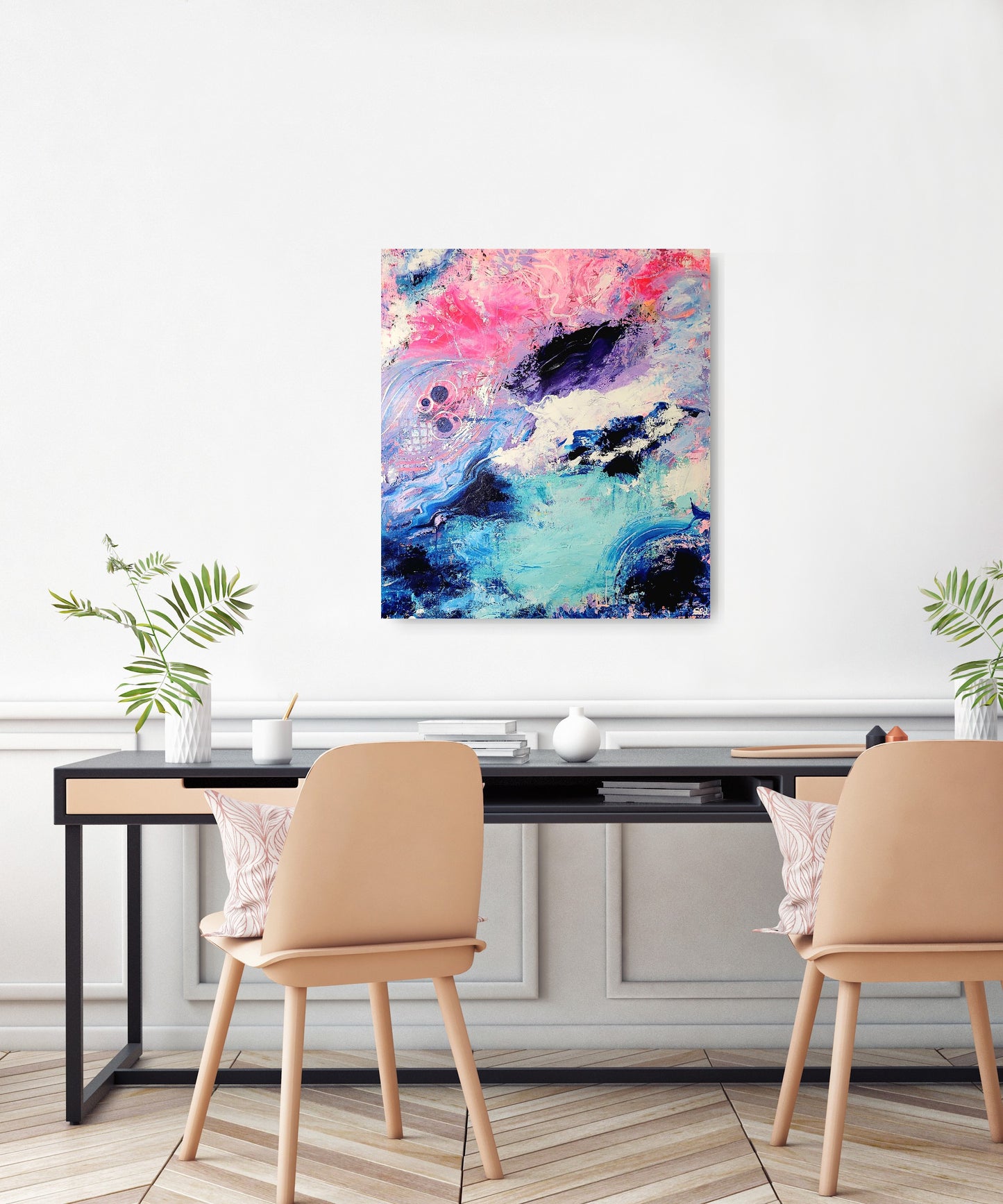 Mar vibrante, 90x80 cm