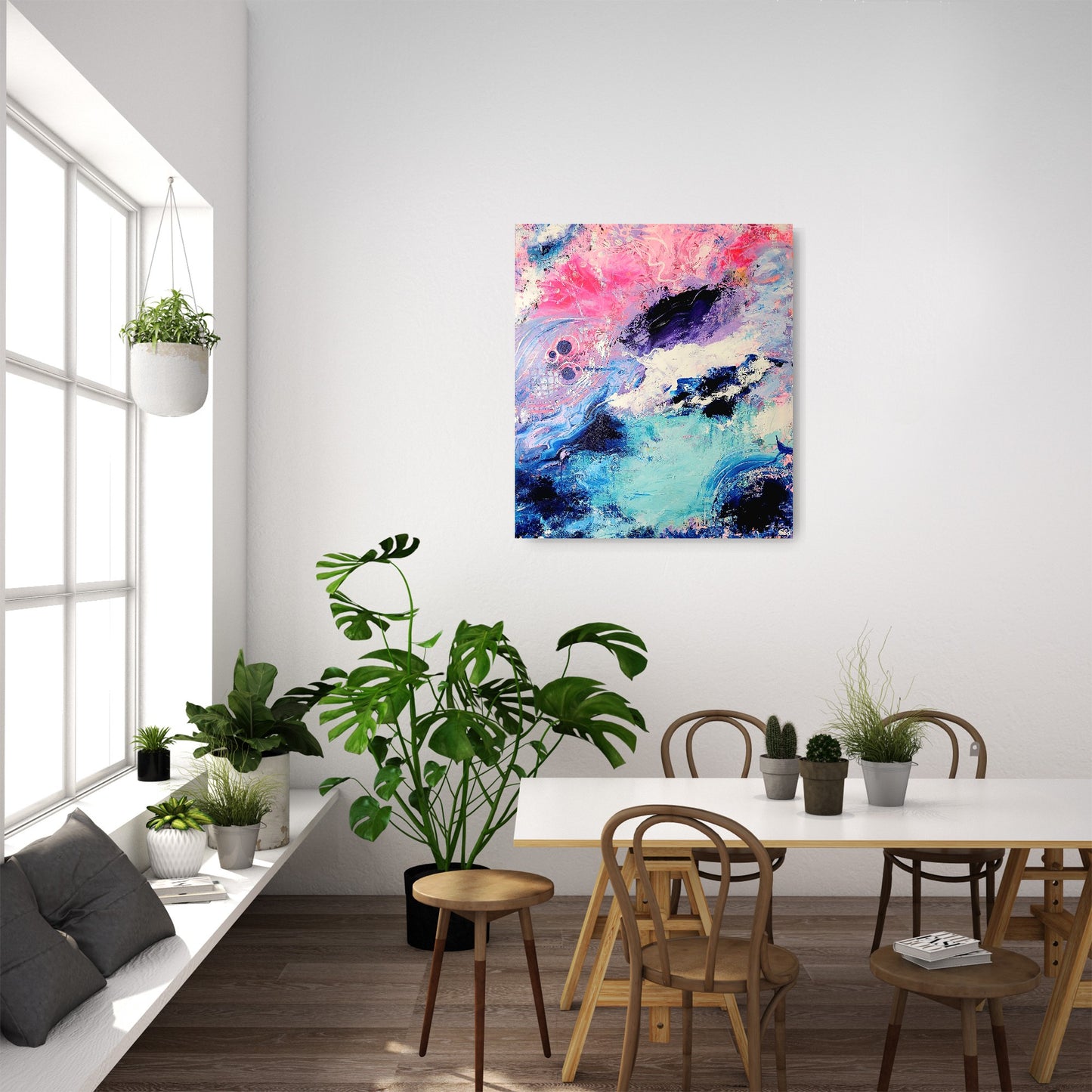 Mar vibrante, 90x80 cm