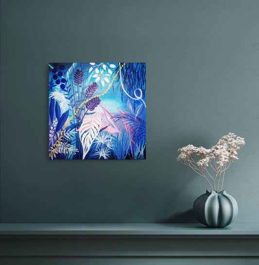 Blue jungle III, 40x40 cm Kunst & Unterhaltung sylviaeder-art 